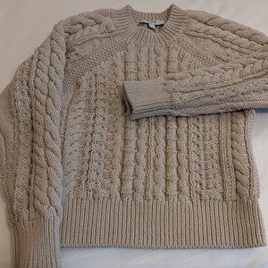 COS Cotton Knit Sweater Cream Beige Women's